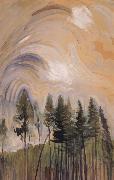 Emily Carr Young Pines and Sky oil painting picture wholesale